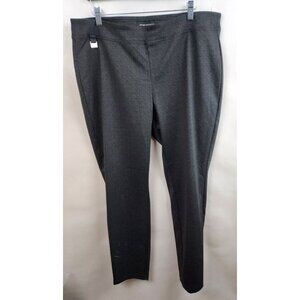 Shargano Black Straight Leg Pull On Stretch High Waist Dress Pants Sz XL